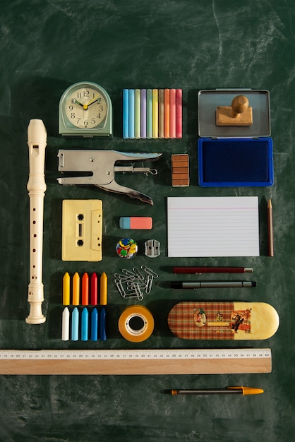 Free photo back to school concept with various supplies