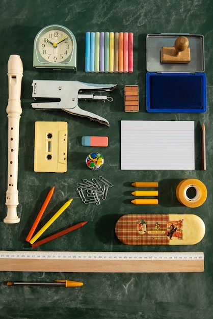 Free photo back to school concept with various supplies