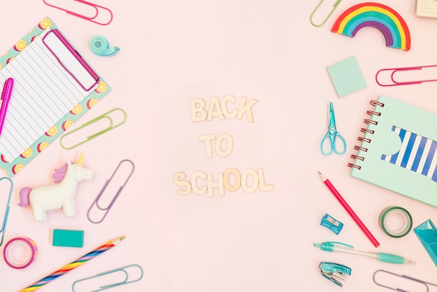 Back To School Message Supplies Encouragement Stock Image - Image of  background, alphabet: 111447109