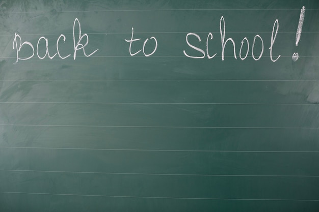 Back to school words on blackboard