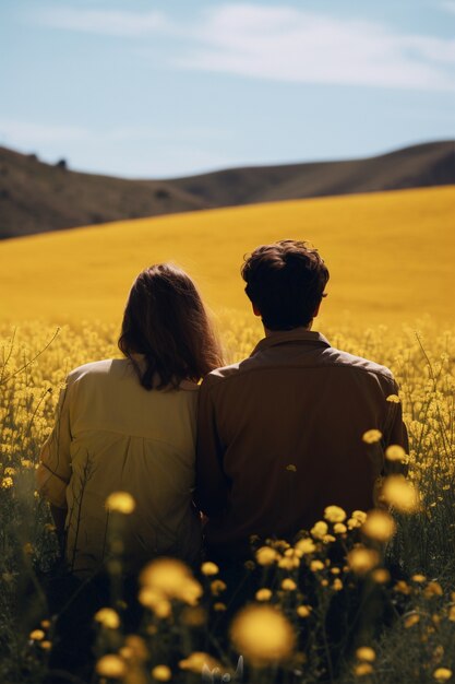 자연에 앉아 다시 보기 보기 커플