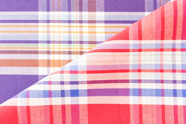 Backdrop of colorful checkered fabric