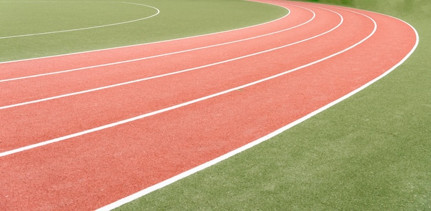 Background of atheletics running track.