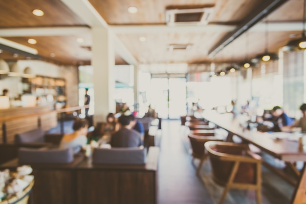 background blurry restaurant shop interior