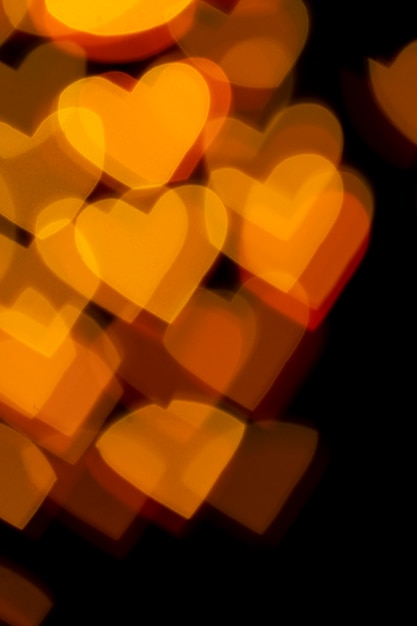 Background bokeh red hearts