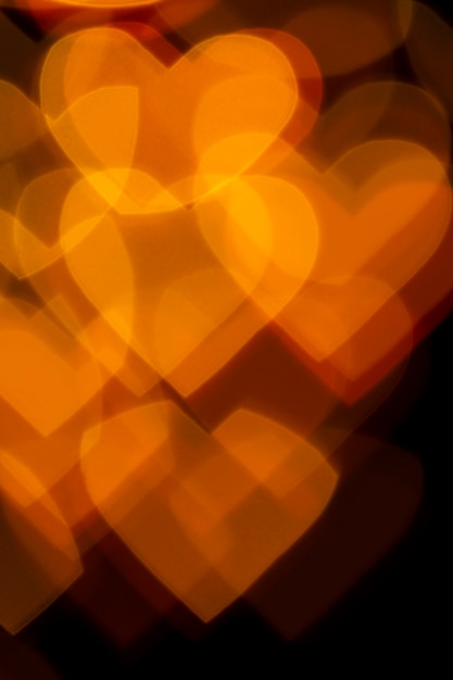 Background bokeh red hearts