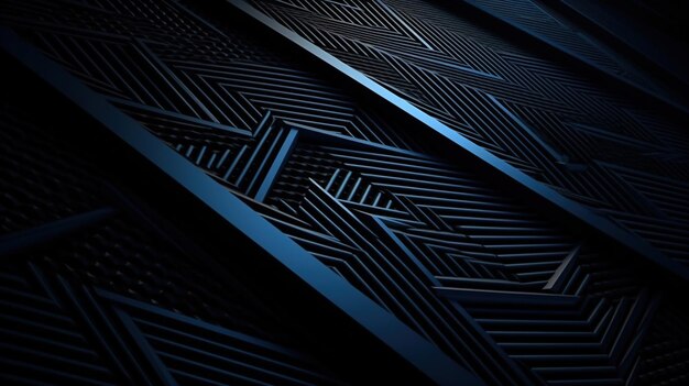 대각선 진한 파란색 선 패턴이 있는 배경 디자인 Ai 생성 이미지