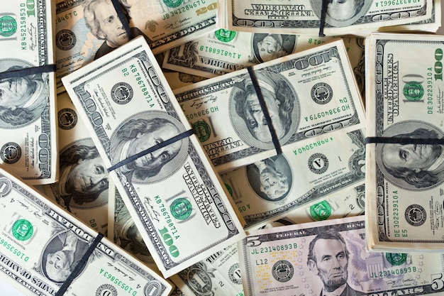 Free Photo background of  dollars banknotes