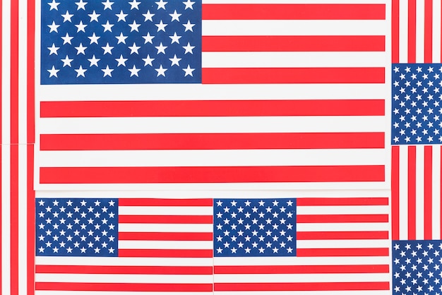 Background flags of America