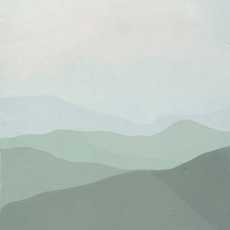 無料Photo 緑の山脈の風景イラストの背景