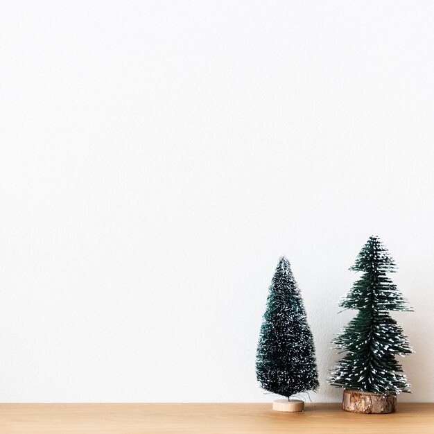 Background mini Christmas pine trees