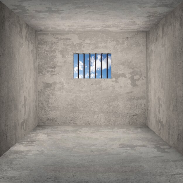 刑務所の独房の背景