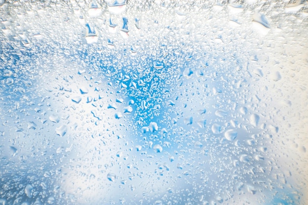 Background rain drops close up