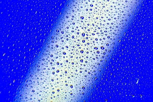 Background rain drops close up