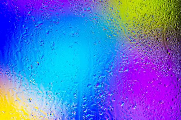 Background rain drops close up