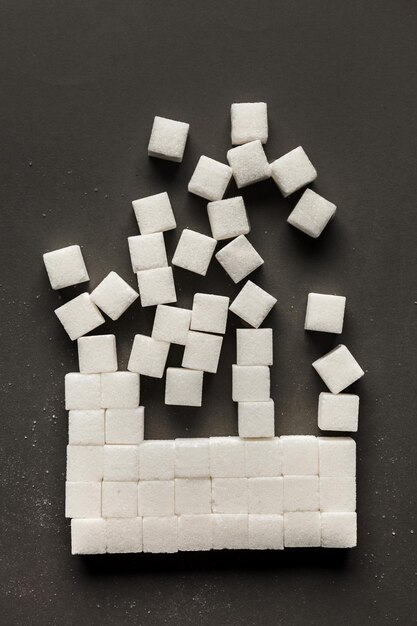 Background of sugar cubes