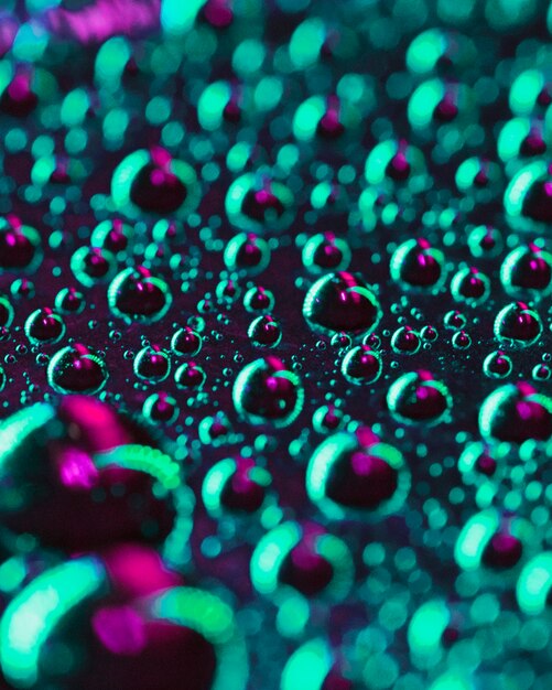 Background and texture of pink and turquoise bubbles