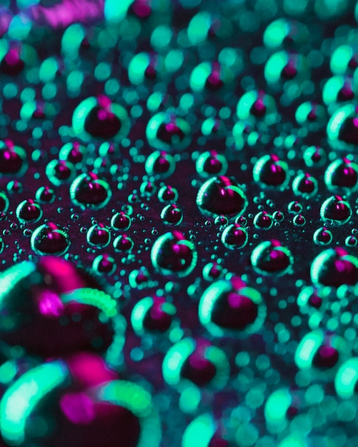 Background and texture of pink and turquoise bubbles