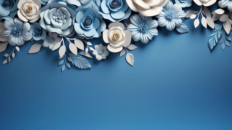 Free Photo background with 3d blooming rose flowers