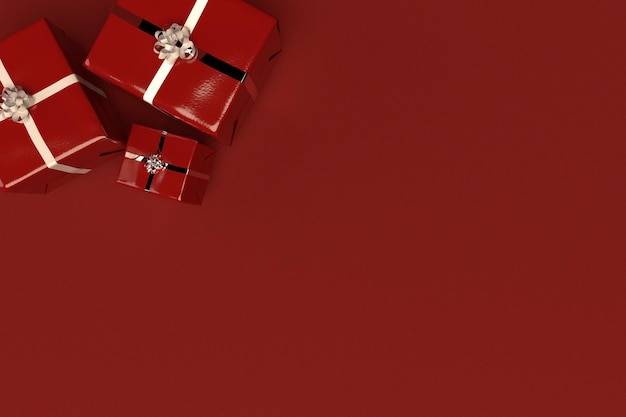 Background with christmas gifts box template