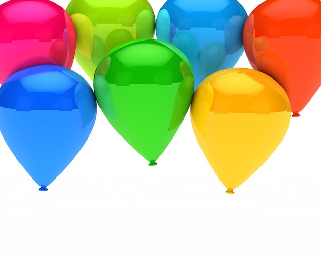Бесплатное фото Фон с красочные воздушные шары