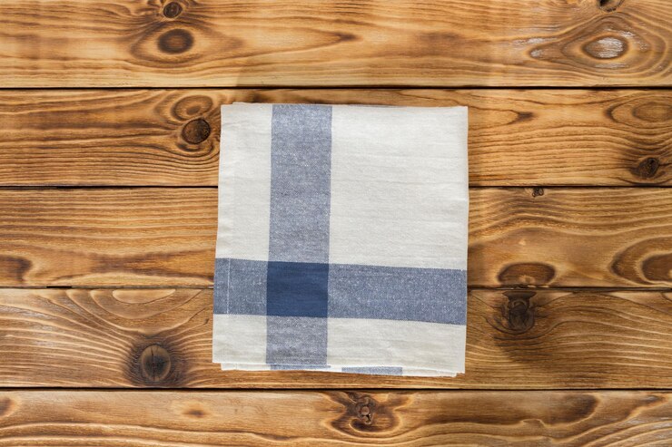 Free Photo background with empty wooden table with tablecloth