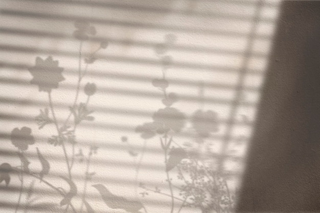 花畑と窓の影の背景