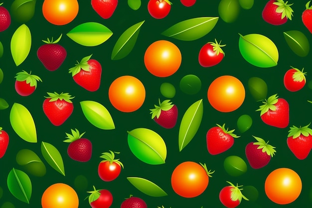 Free photo a background with fruits and berries on it