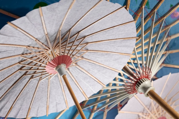 Background with japanese traditional wagasa umbrella