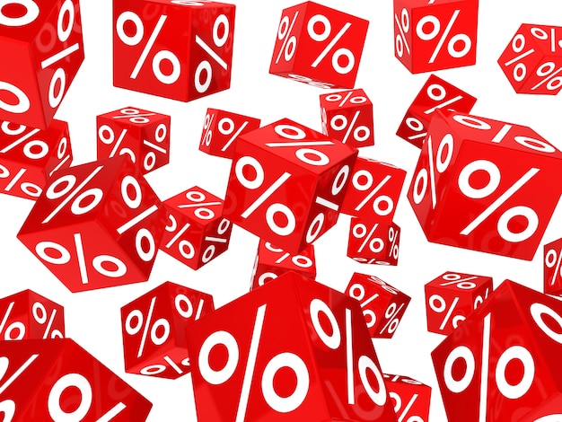 Background with many sale dice