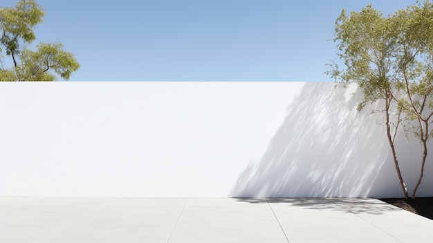 Бесплатное фото Фон с простой средиземноморской сценой и белыми стенами