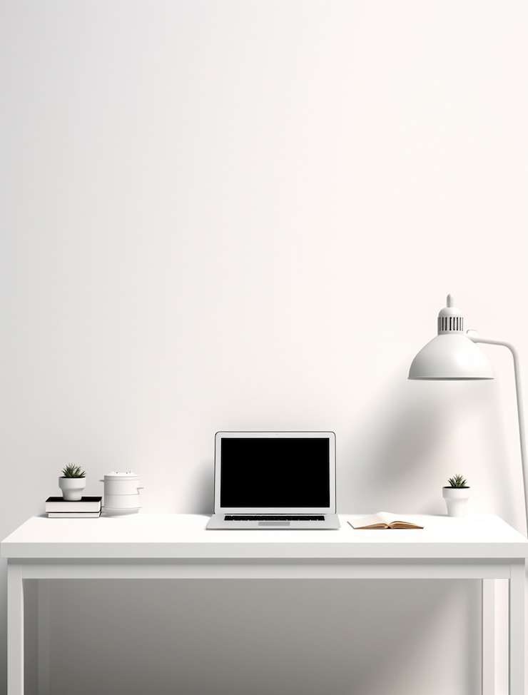 Free Photo background with simple white walls and furniture
