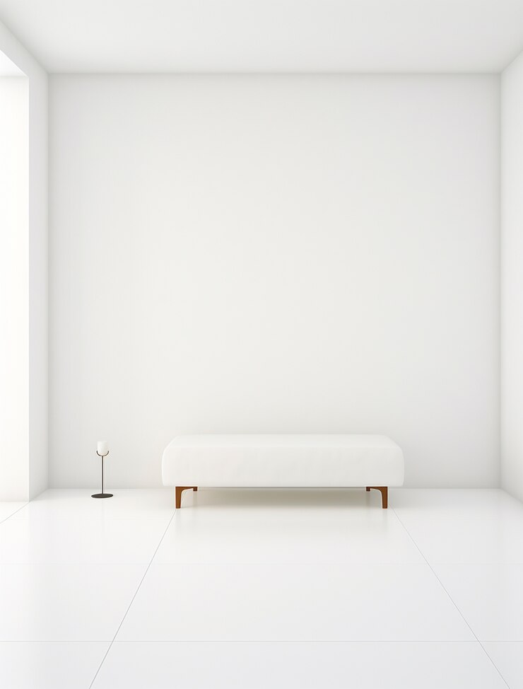 Free Photo background with simple white walls and furniture