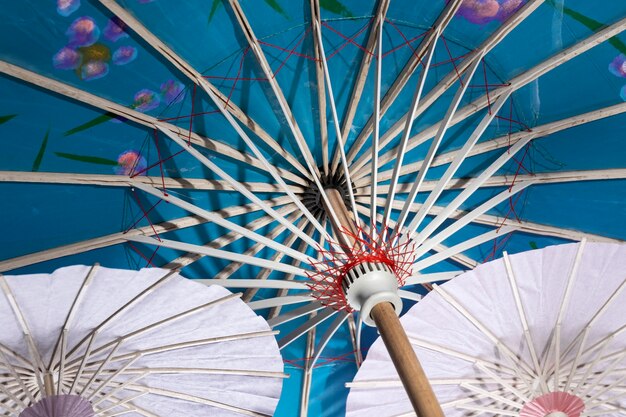 Background with traditional japanese wagasa umbrella