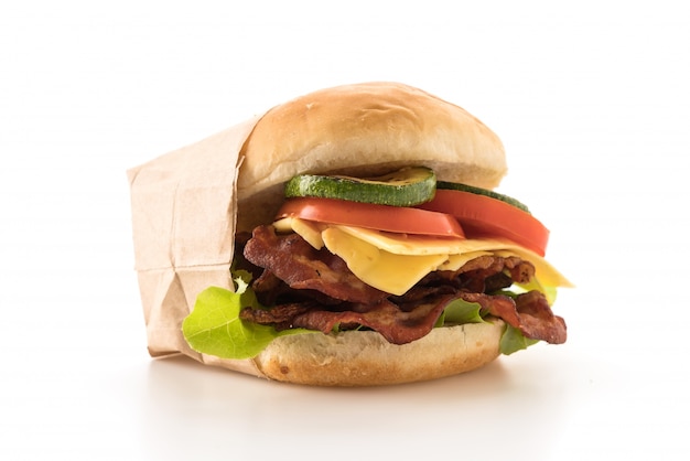 Free photo bacon burger