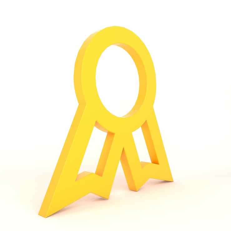 Free Photo badge icon left side with white background