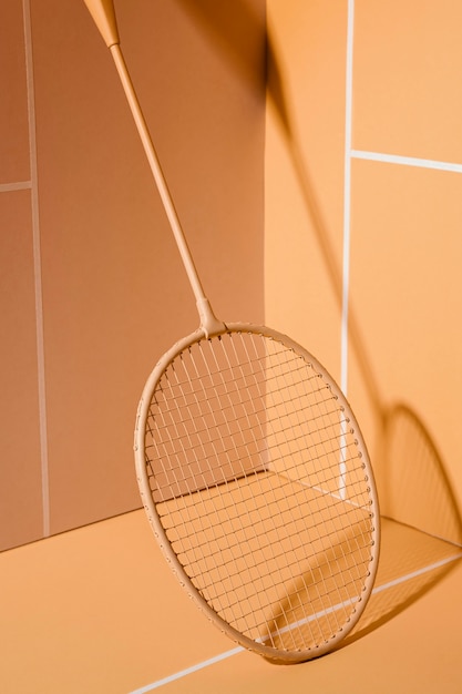 Free photo badminton racket still life