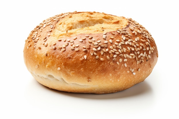 Bagel bread isolated on black background