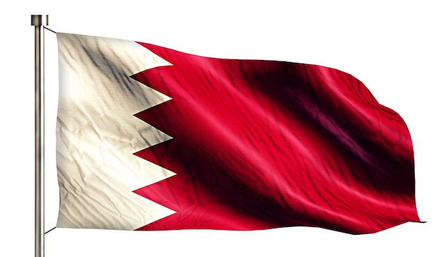 Bahrain National Flag Isolated 3D White Background