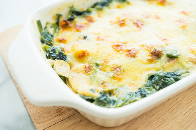 Baked spinach lasagna