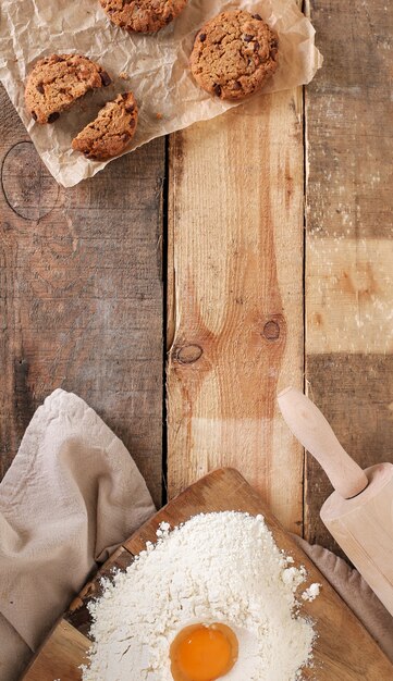 Baking cookies in the kitchen