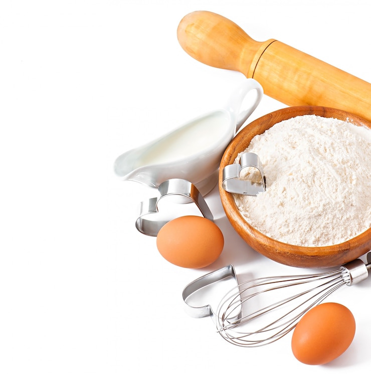 Free Photo baking ingredients closeup