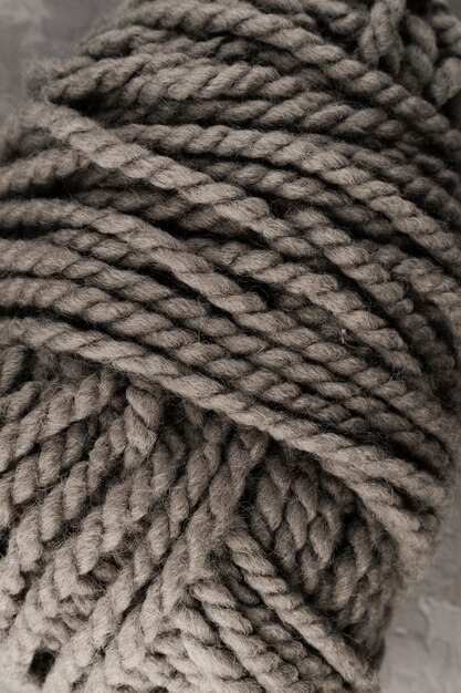 Ball of colored wool yarn
