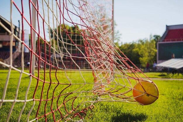 Ball hitting net