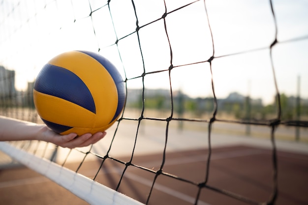ball hitting the net
