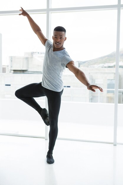 Ballerino practising ballet dance