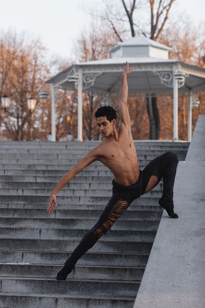 Ballet dancer in graceful position