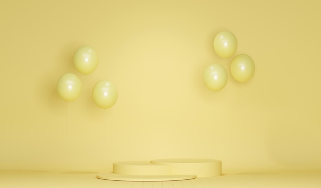 Воздушный шар гирлянда элементы декора рамка арка для свадьбы, дня рождения празднования 3d рендера