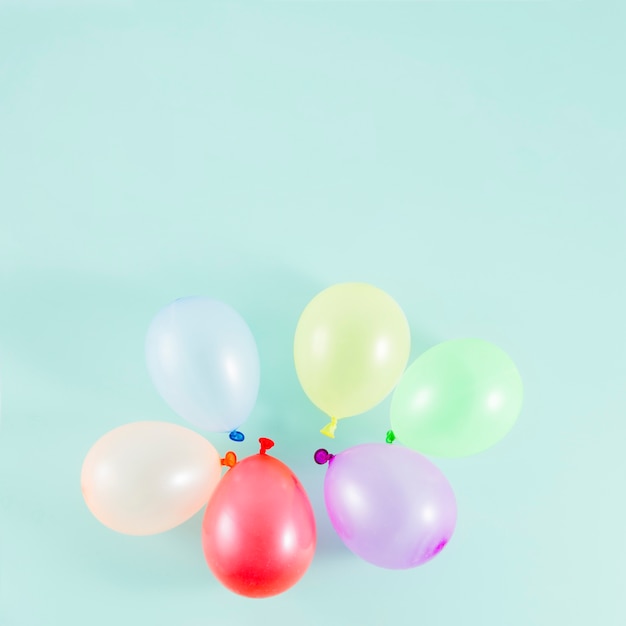 Balloons with the colors of the pride flag