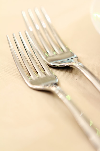 Banquet table with restaurant serving